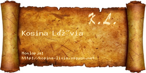 Kosina Lívia névjegykártya